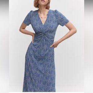 Mango Textured Printed Dress